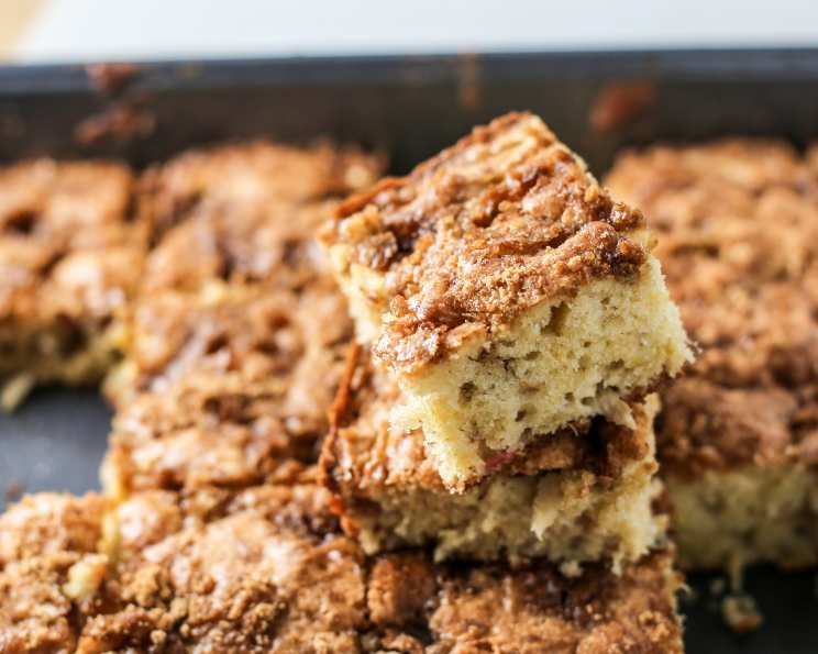 Rhubarb shop coffee cake